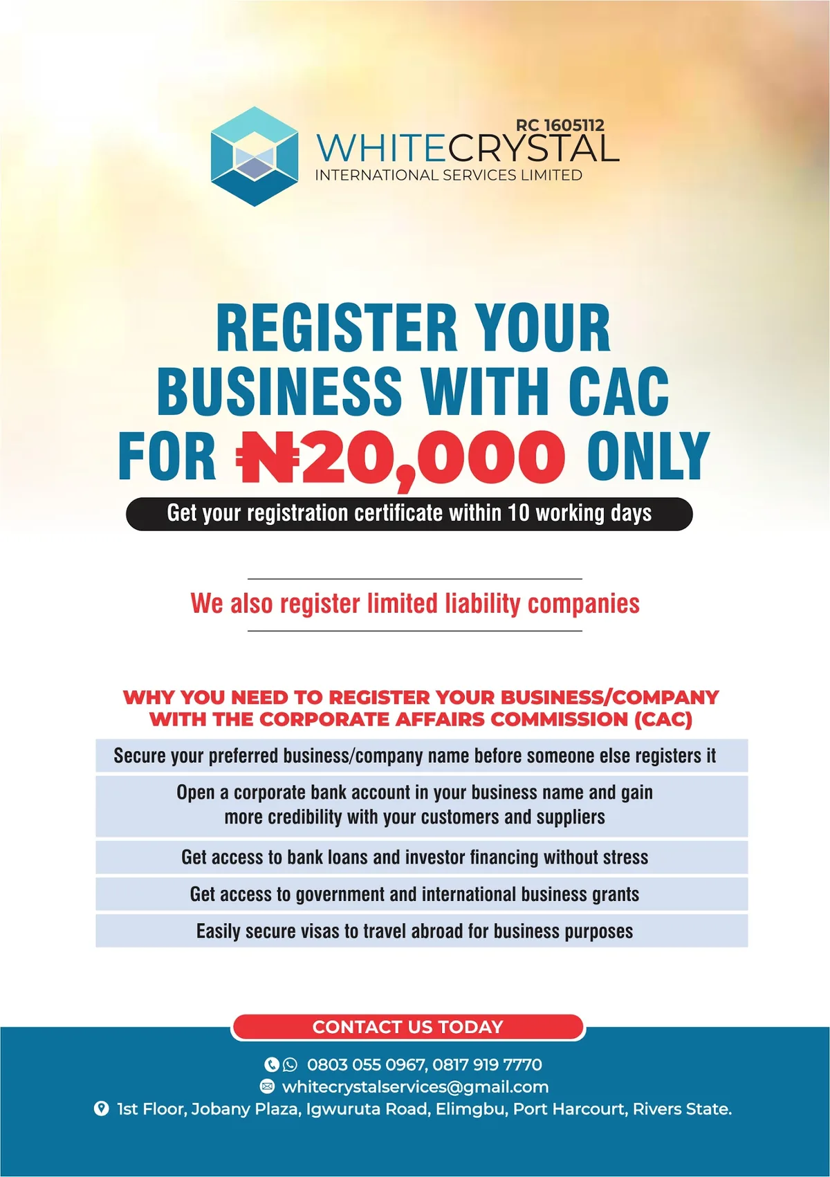 Whitecrystal International Services Limited | Study Abroad & Travel Agency in Port Harcourt photo 6