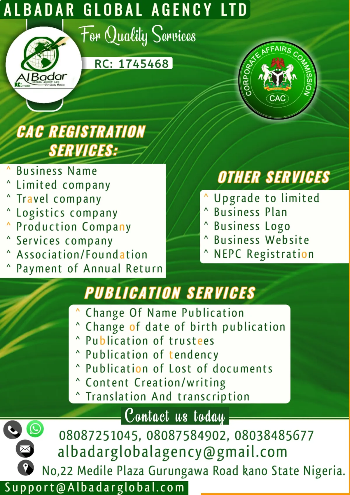 ALBADAR GLOBAL AGENCY LTD cover photo