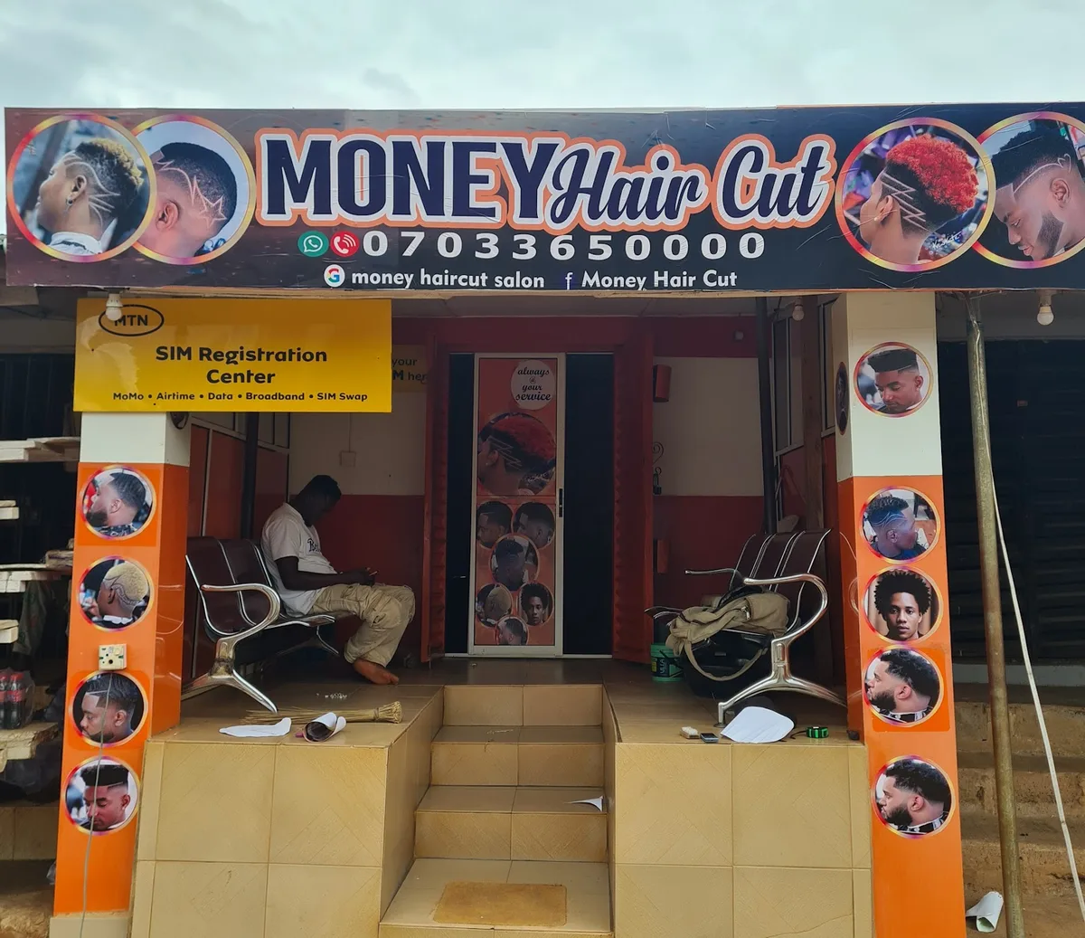 Barbing salon (money haircut salon) — photo