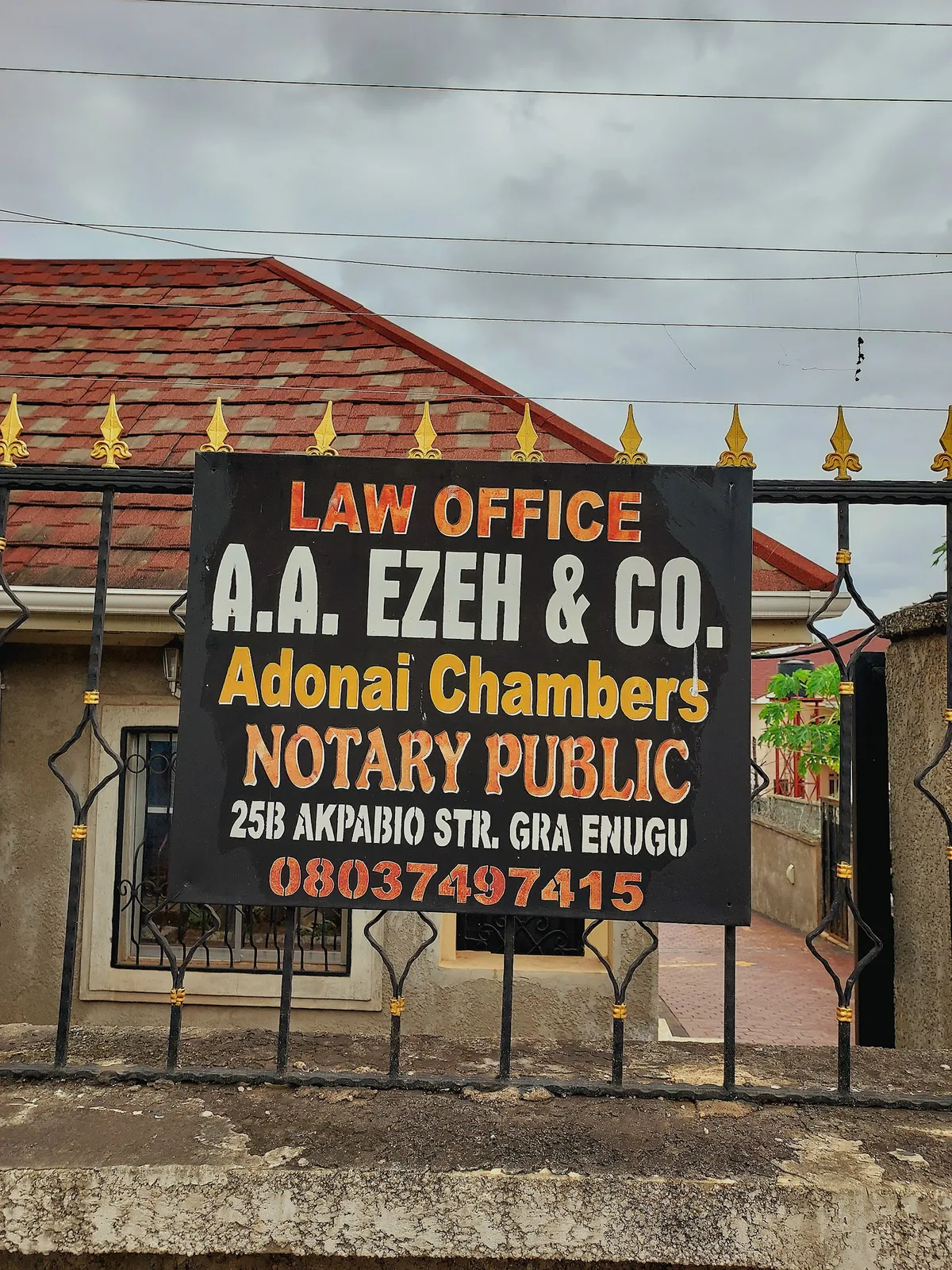A. A. Ezeh and Co, Adonai Chambers, NOTARY PUBLIC — photo